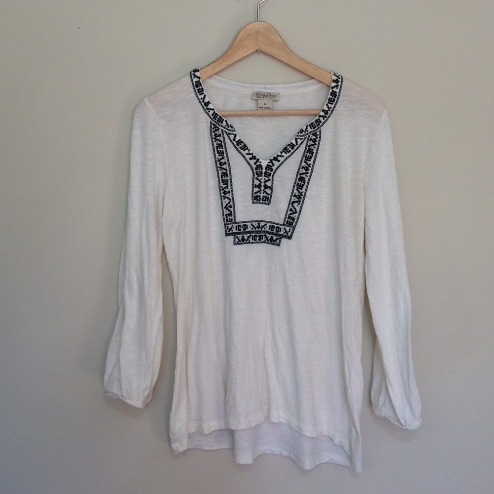 Lucky Brand Boho Peasant Top